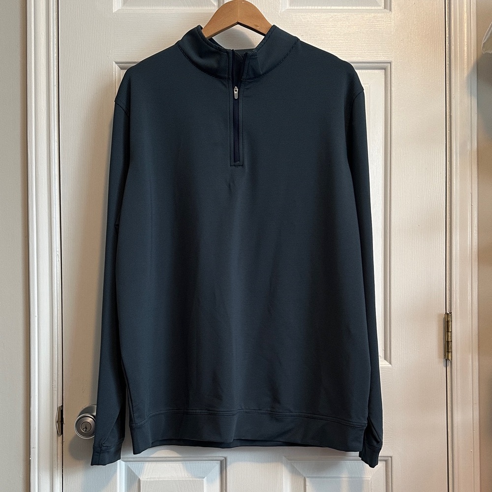 Peter Millar Dark Blue Zip-Up Sweater